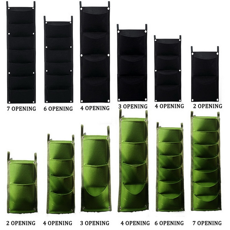 Garden Wall Hanging Planting Bags Green Plant Grow Planter Vertical vegetable Garden Decoration Supplies Plants Bags