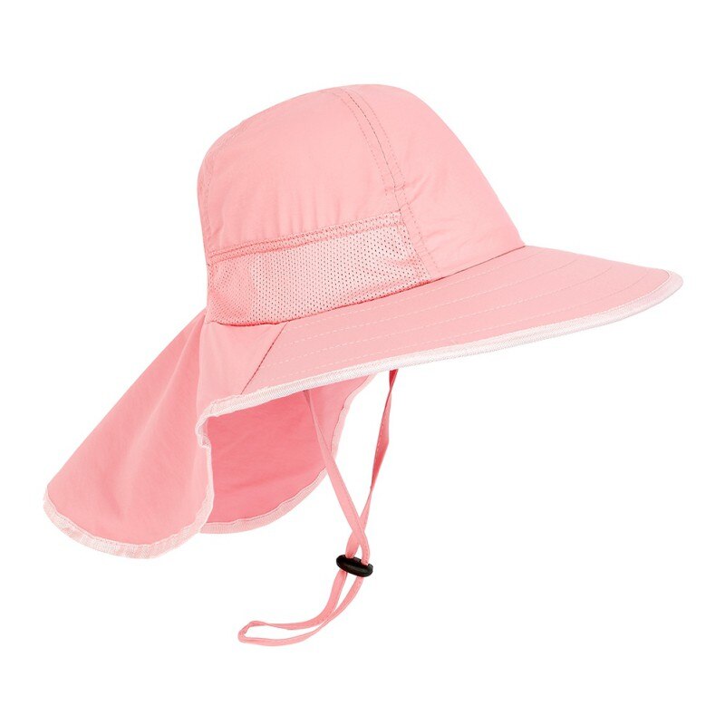 Wide Brim Children Beach Hat Sun Kids Bucket Cap Summer Girls Boys Travel Outdoor Cute Casual Sun Children Hats: P