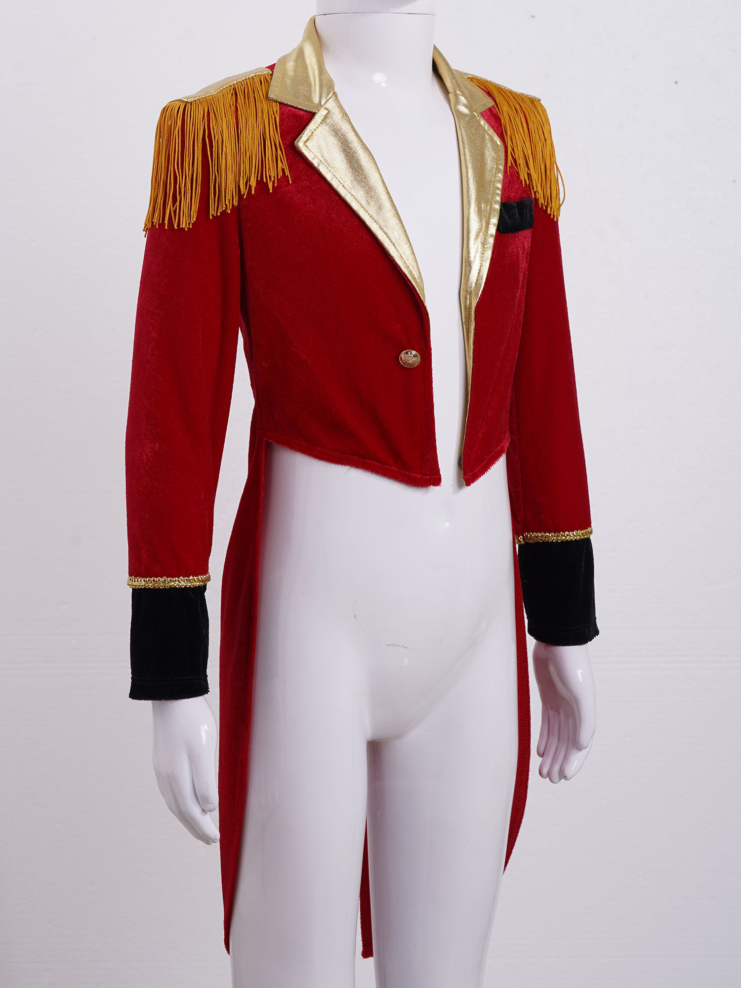 Kids Jongens Circus Circusdirecteur Kostuum Lange Mouwen Blazers Jas Jas Kerst Halloween Carnaval Cosplay Festival Rave Outfit