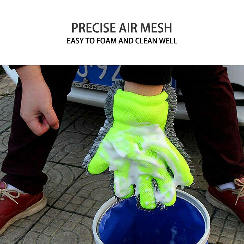 Fælghandsker bil fælgmaling handsker bilvask handsker mikrofiberhandsker koral fleece bilvedligeholdelse