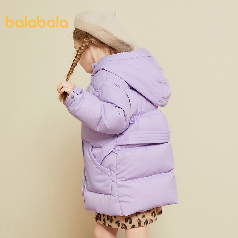 Balabala Kinderen Donsjack Mid-Lengte Meisjes Herfst En Winter Kinderen Kindje Casual Jack