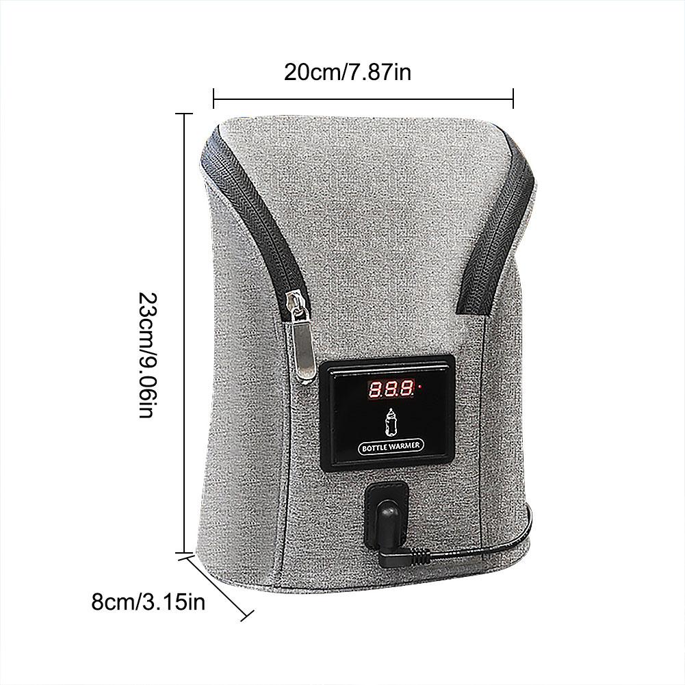 Carmounted Dubbele Fles Warme Draagbare Outdoor Thermostatische Constante Temperatuur Verwarming Multi-functionele Melk Fles Opbergtas