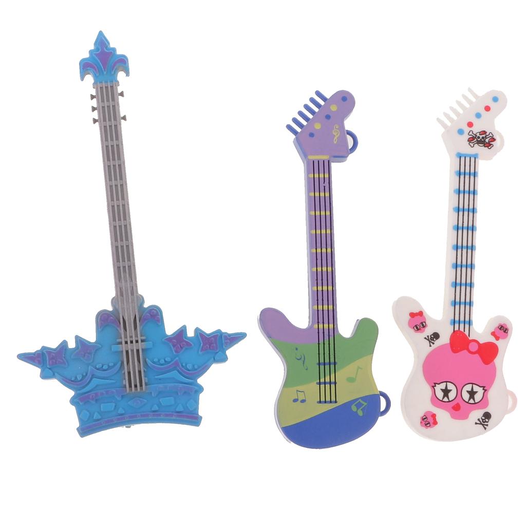 8pcs Guitar Violin Bass Musical Instrument for Dolls ROCKER 1/6 Music House Bar Accs