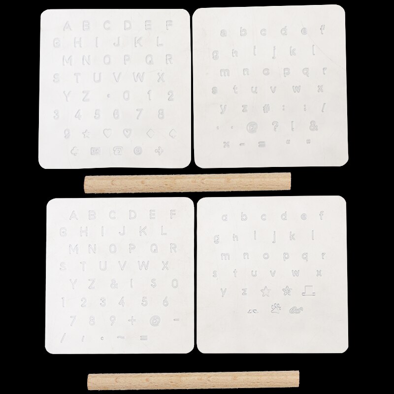 Set van plastic punch alfabet nummer postzegels voor lederen gereedschap professionele leer boren gereedschap