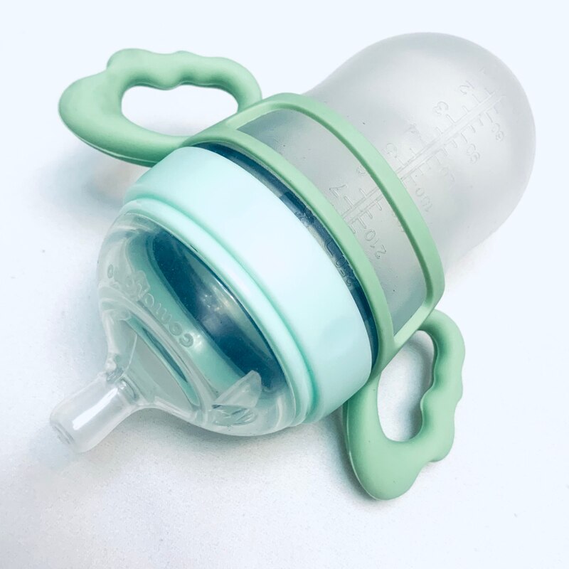 Baby Flasche Brust milch Breite Nacken Weiche Silikon Fütterung Container Baby Wasser Flasche freundlicher Pflege Flaschen silikon griff