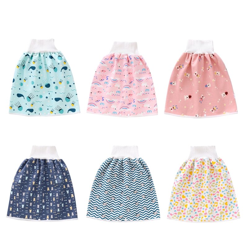 Toddler Cotton Training Pants Cloth Diaper Skirts Washable Reusable Potty Nappy Pants Toilet Diapers Baby Boys Girls