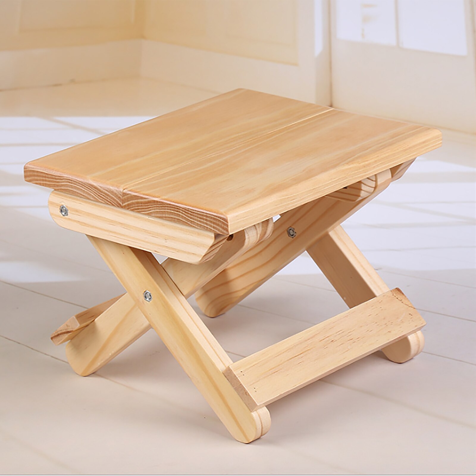Tabouret carré en bois massif, ferme et Stable, mobilier pour enfants, petite maison, cuisine, multi-usages, résistant à l&#39;usure, gain d&#39;espace