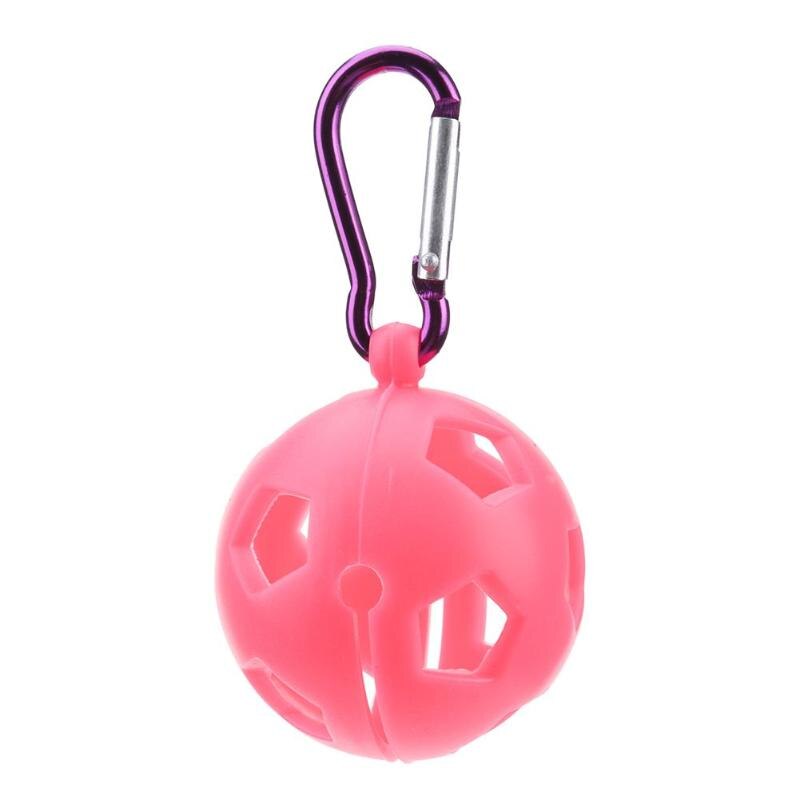 Silicone Golf Ball Cover Lightweight Wear Resistant Compact Protective Outdoor Sports Golf Accessories Golf Ball Cover Sleeve: Pink