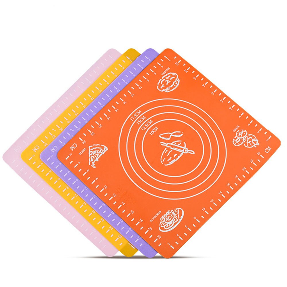 Silicone Dough Flour Cutting Mat Heat Resistance Pastry Boards Rolling Fondant Mat Pad Kitchen Cooking Boards Cake Baking Tools
