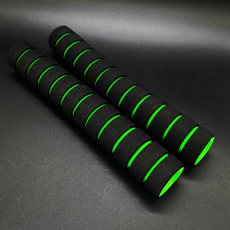 12/22 cm 2 Stuks Schuim Spons Road Fiets Grip Outdoor MTB Mountainbike Stuur Cover Anti-slip Sterke Ondersteuning Bar Cover Beschermen: green