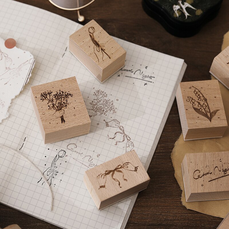 Jahrgang Strauß Blume der Poesie dekoration stempel holz stempel für scrapbooking schreibwaren DIY handwerk Standard stempel