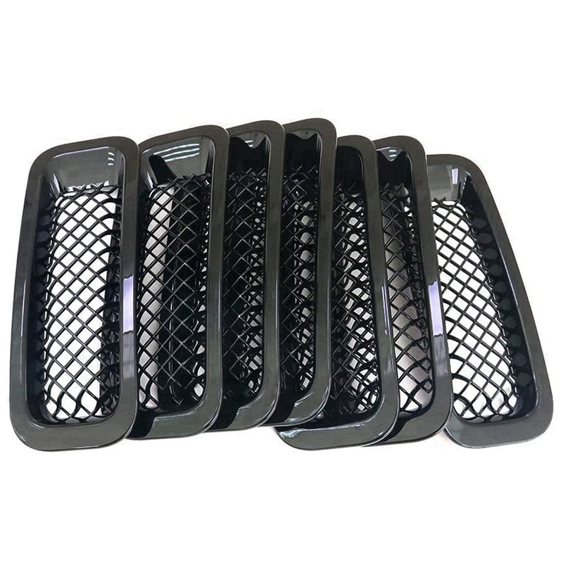 7PCS Front Grill Cover Mesh Grille Insert Kit for Jeep Patriot
