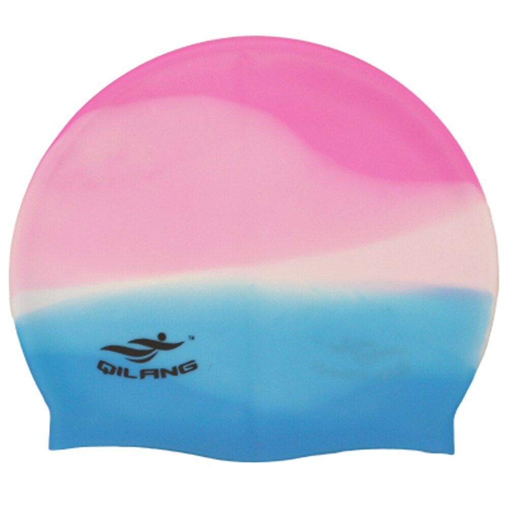 Gorro de natación de goma de silicona impermeable para niños y adultos, gorros de natación, accesorios de natación, gorro de protección para orejas largas: No.06