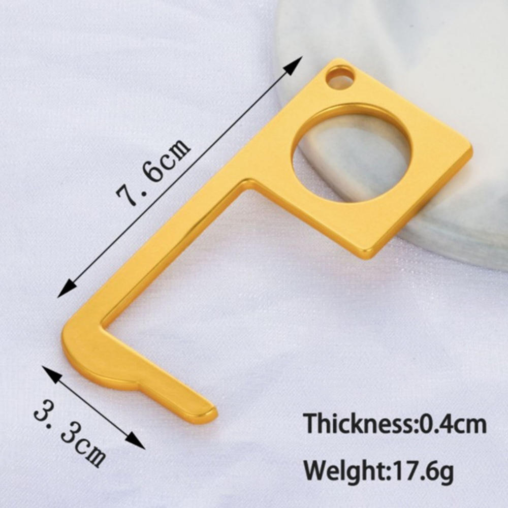 Multi-functional Anti-contact Key Chain Protection Against Epidemic And Anti-virus Easy Pull Button Isolation Portable Door Open