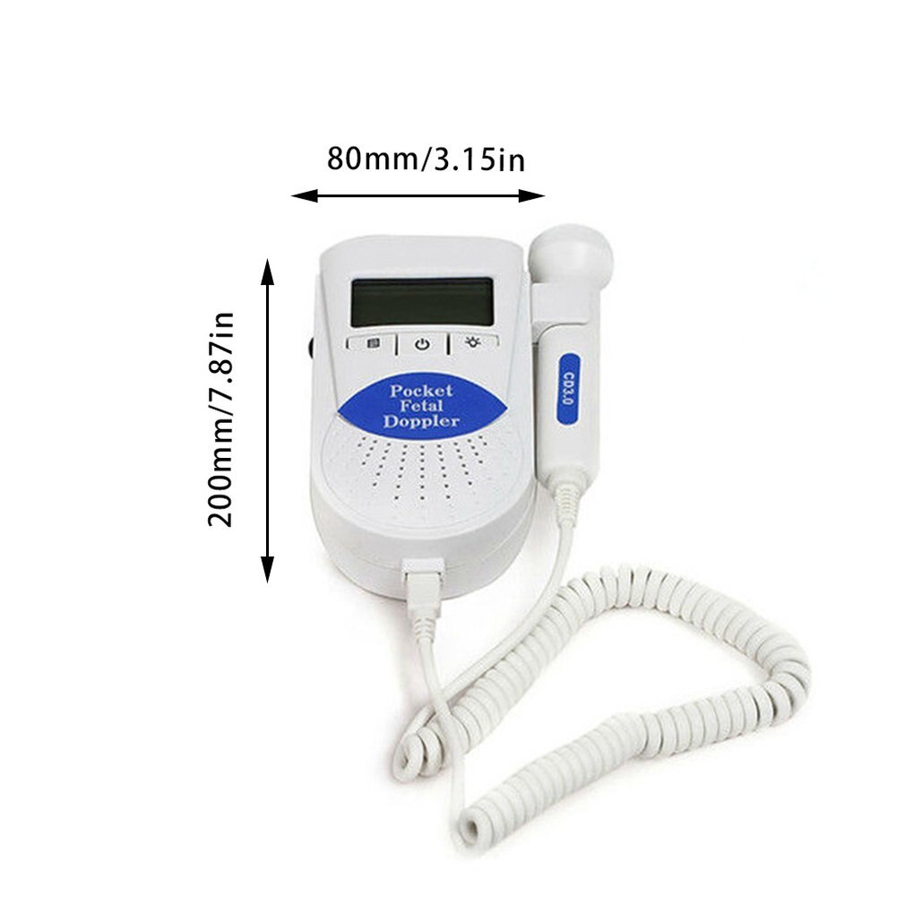 Lcd -näyttö vauva lcd -ultraääni -ilmaisin sikiön doppler prenataalinen sykkeen sykemittari