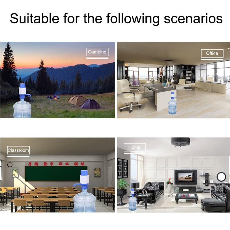 Portable Hand Pressure Water Dispenser Manual Drinking Water Dispenser Kitchen camping, family, school, office Drinking Tools