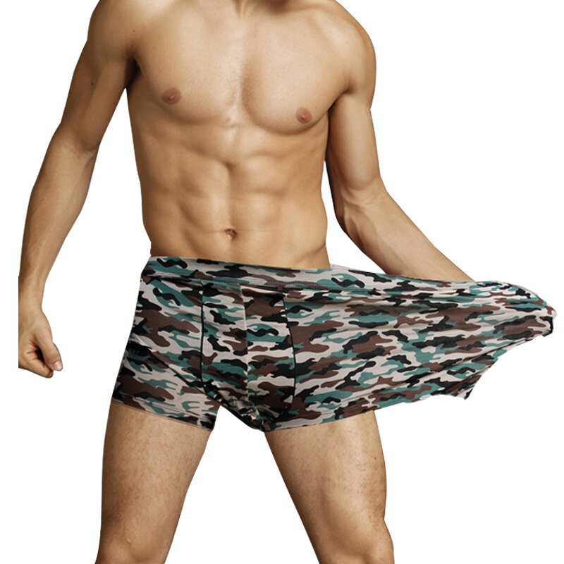 men cotton Boxer Camouflage plus size 8XL 9XL soft Breathable Boxer elasticity oversize Underwear loose Boxer 56 58