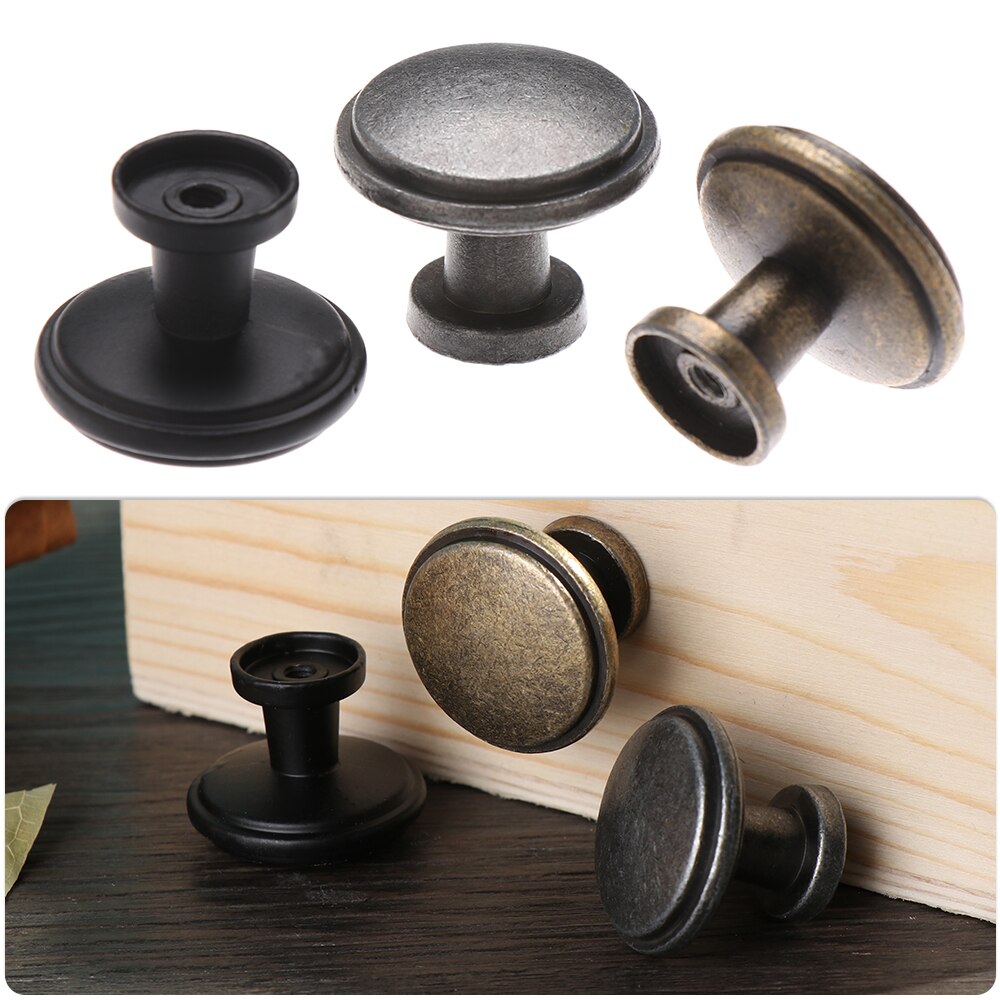 Boutons de poignée en forme de champignon Antique, rond, pour armoire, tiroir, armoire, vis, composant matériel de meuble de garde-robe, 1 pièce
