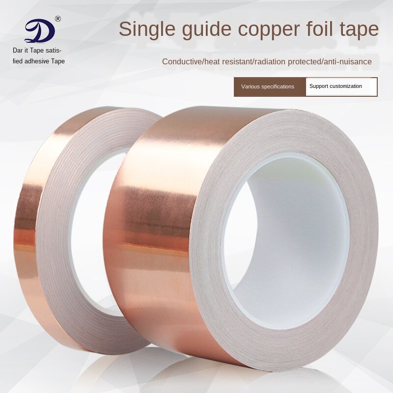 Single-Sided Conductive Copper Foil Tape Shielding Heat Resist Tape Anti-static SingleConductive Copper Foil Repair AdhesiveTape