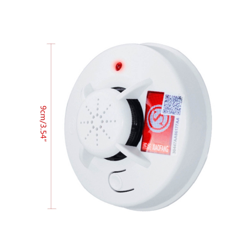 Smoke Detector Battery Operated Smoke Alarm 360° Detection Antiflaming Material Fire Detector with Light Sound Warning