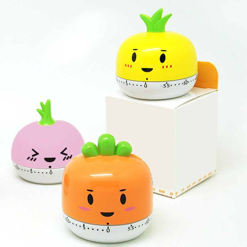 Kitchen Small Tomato Timer Cute Tomato Cartoon Kitchen Mechanical Timer (Red) Kitchen Supplies