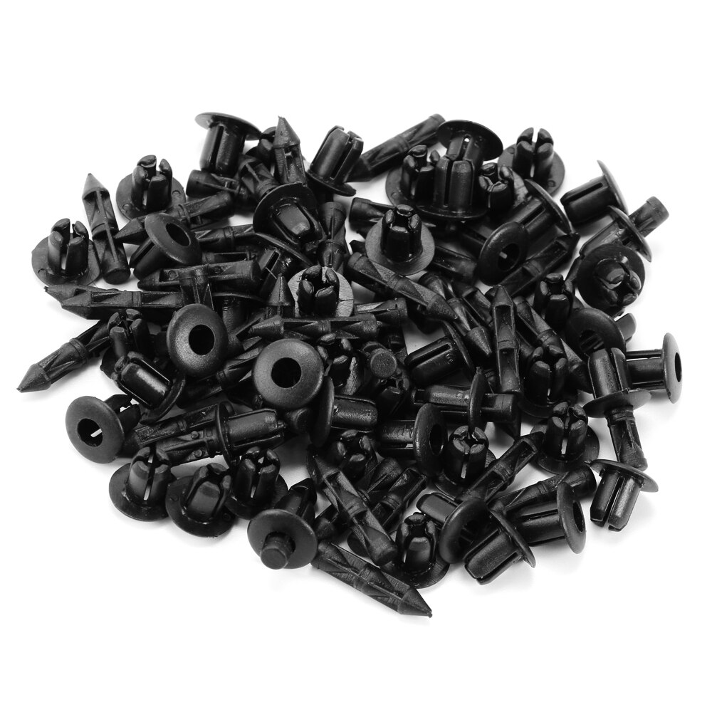 50Pcs 6mm Loch Universal Auto Verkleidung Trim Panel Fastener Clips Kunststoff Nieten Retainer Auto Push-Clips 6mm X 12mm: Default Title