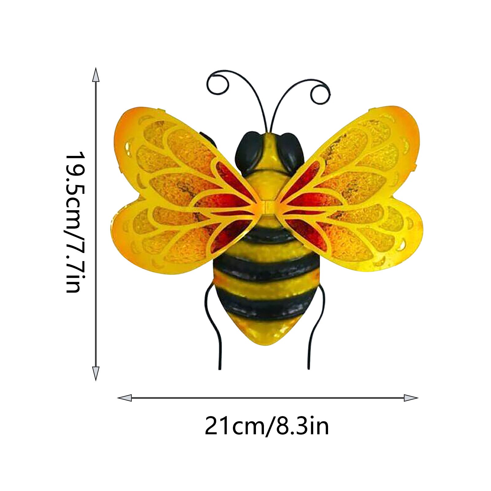 Bumble Bee Garden Accents Yard Fence 3D Sculpture Ornaments Wall Home Hanging DIY Ornament Garden Decor Sculptures