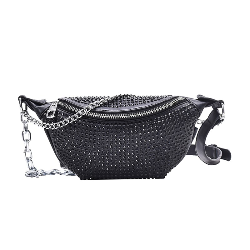 Heuptas in punkstijl voor dames - modieuze gothic PU-lederen heuptas reiszakje - dijbeen kruis over tasjes, punkstijl heuptas voor vrouwen, Zwart, Refer to description, Unisex