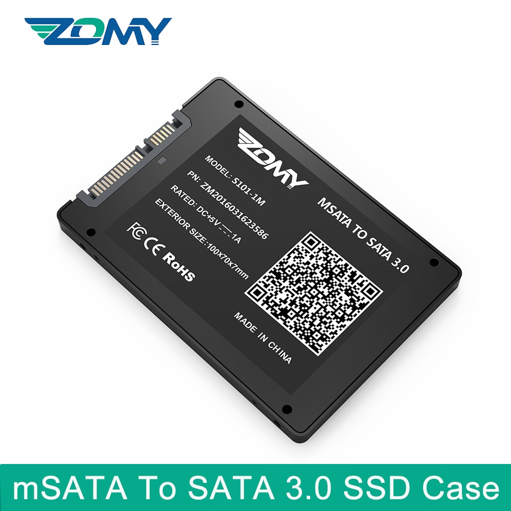 Zomy obudowa na SSD 2.5 ''mSATA na SATA 3.0 przenośna obudowa dysku twardego konwerter karta adaptera robić laptopa prochowiec dyski półprzewodnikowe skrzynka30 * 50mm