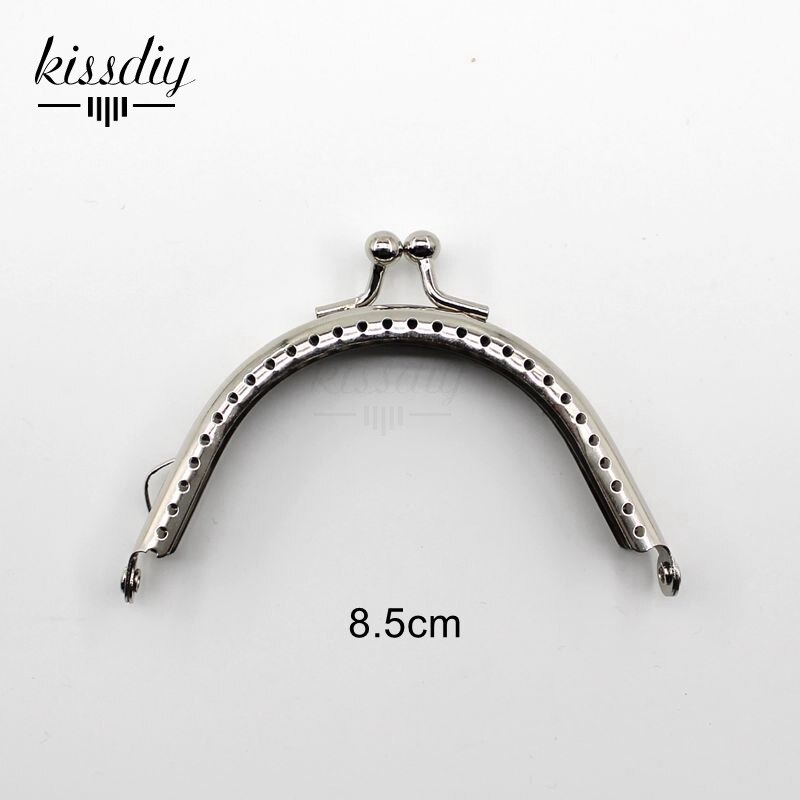 20 sztuk 6.5/8.5/10.5/12.5/15.5CM błyszczący srebrny podstawowe półkole torebka metalowa rama pocałunek blokada zapięcia DIY akcesoria robić toreb 5 rozmiar