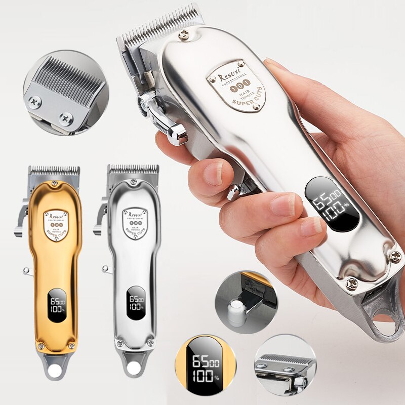 Mlhj Professionele Draadloze Tondeuse Alle Metalen Elektrische Professionele Tondeuses Mannen Kapper Tondeuse Salon