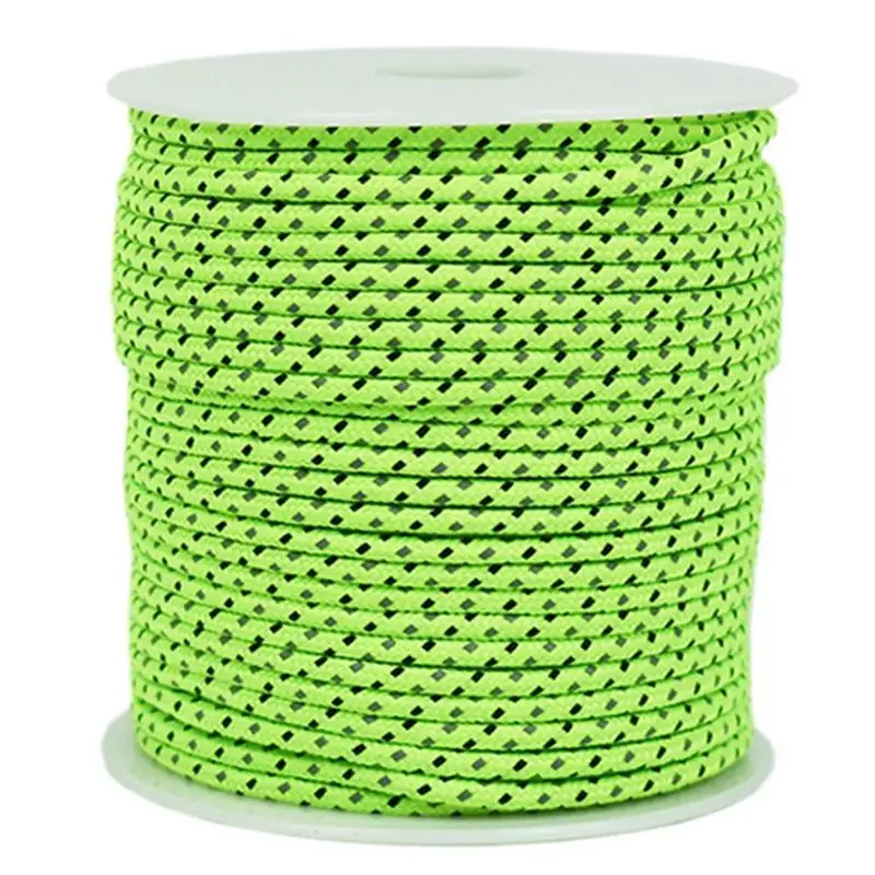 10M Reflective Rope Paracord 2.5/4MM Diameter Reflective String Outdoor Tent Rope for Camping Tent Awning Outdoor Gear Lanyard