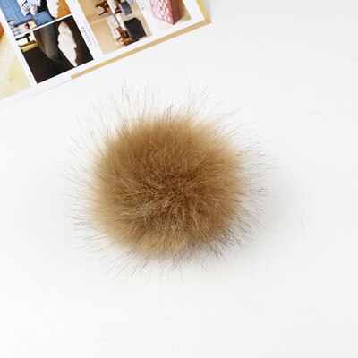 30 stk/parti 8cm blandede bløde rundformede imiterede ræve pomponkugler fluffy pom pom til børn gør-det-selv beklædningsgenstand håndværk: 13