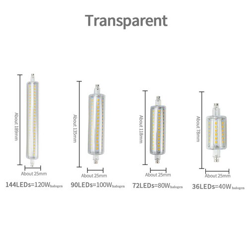 R7S LED Bulb J78 J118 Dimmable Corn Lamp 78mm 118mm 135mm 189mm Replace Halogen Light 25W 150W 500W AC 220V 110V Lampada: 135MM / No / Cold White