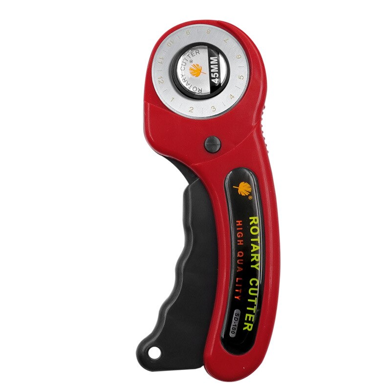 45mm Leather craft Rotary Cutter Leather Cutting Tool Leather Craft Fabric Circular Blade Knife DIY Patchwork Sewing Quilting: Red
