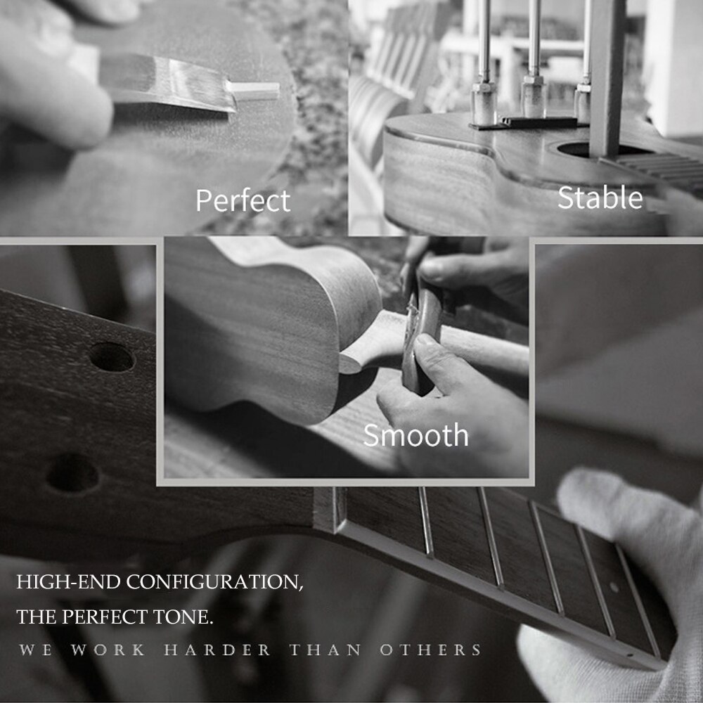 Ukulele palisander akustisk nylon 4 -strenget ukulele basguitar 21 " sopran ukulele for begyndere eller grundlæggende spillere ukulele koncert