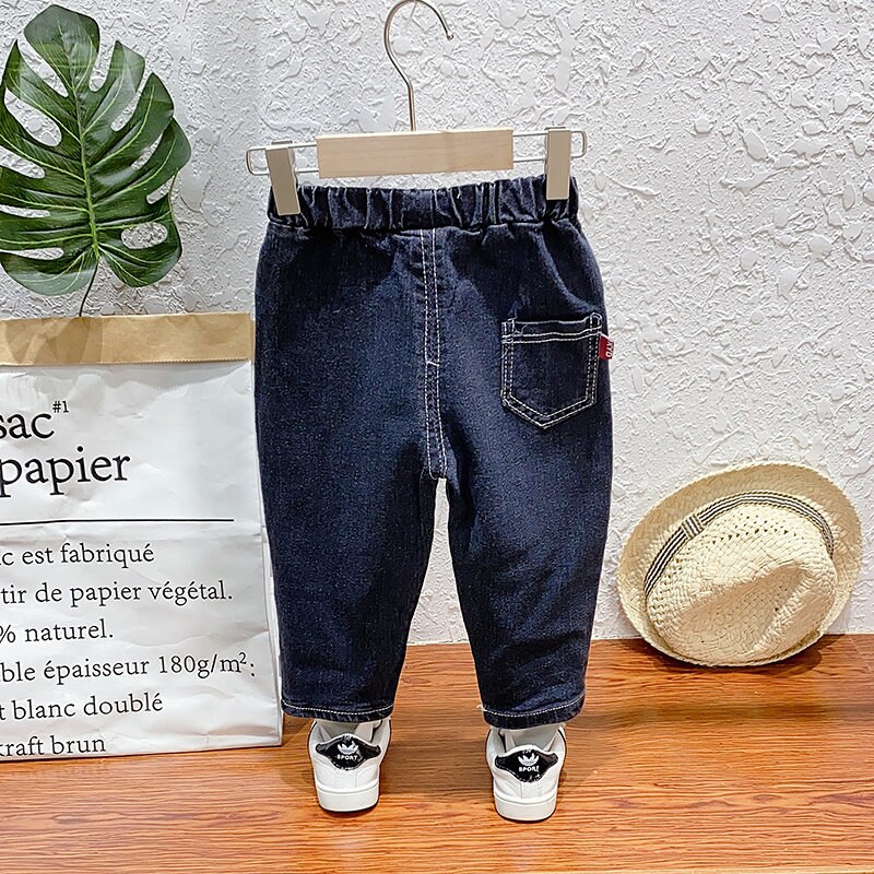 Spring Kids Jeans Boys Girls Solid Jeans Children Jeans for Boys Casual Denim Pants Toddler 0-5 YEARS