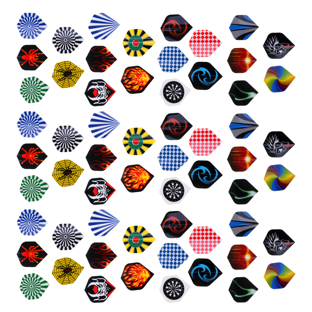 3 Sets/60 Pieces Dart Flights Standard Shape, Mixed Color
