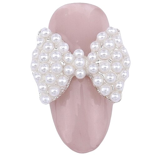 10 pièces Strass 3d ongle noeud papillon cristal ab perle nail art décoration métal bijoux à breloques pour ongles Y153 ~ 160: Y153