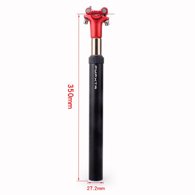 Bicycle Suspension Seatpost Shock Absorber Damping MTB Mountain Bike Seat post Bicycle Seat Tube 27.2/28.6/31.6/33.9mmx350mm: 27.2x350mm Red