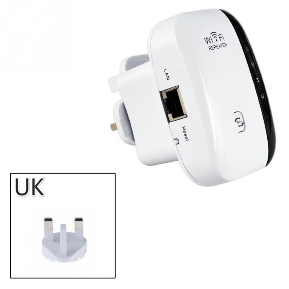 Us/Eu/Uk Plug Wifi Range Extender Super Booster 300Mbps Superboost Boost Speed Draadloze Wifi Repeater: UK Plug