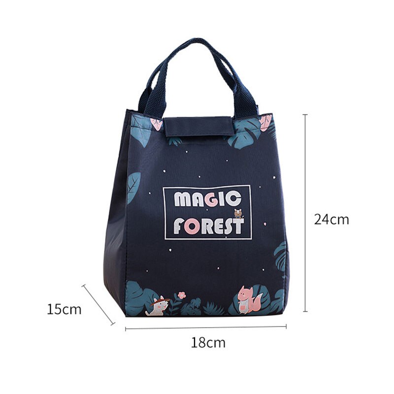 1 Pc Cartoon Lunch Tas Vrouwen Verse Koeler Zakken Waterdichte Draagbare Rits Thermische Oxford Lunchbox Tote Voedsel Zakken