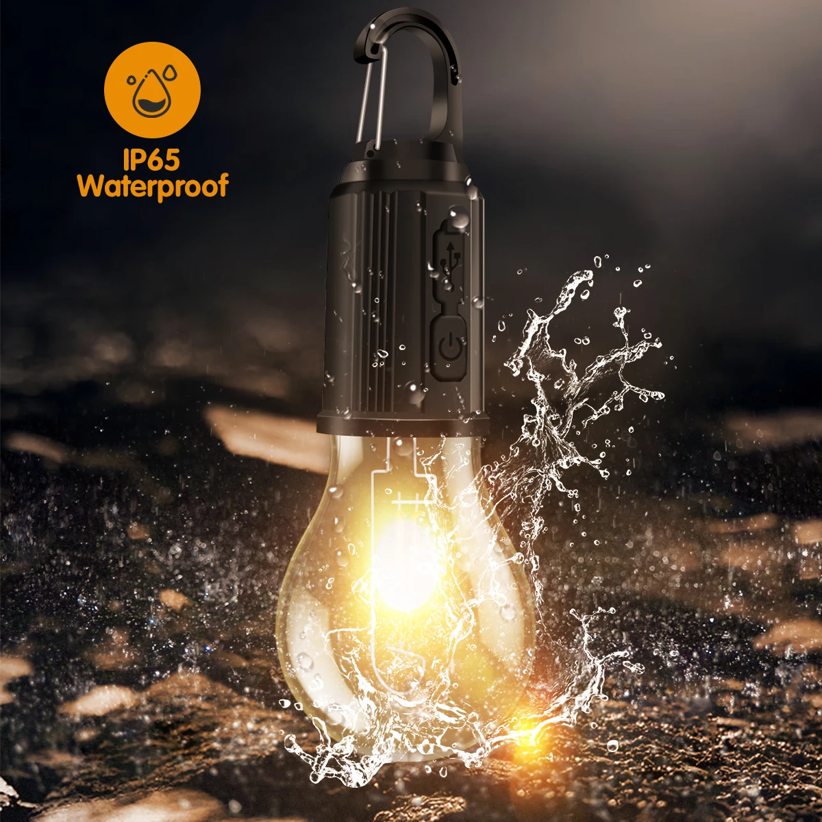 Outdoor Usb Oplaadbare Led Lamp Lampen Met Haak Helder Noodlicht Haak Haak Camping Vissen Draagbare Lantaarn Nachtverlichting