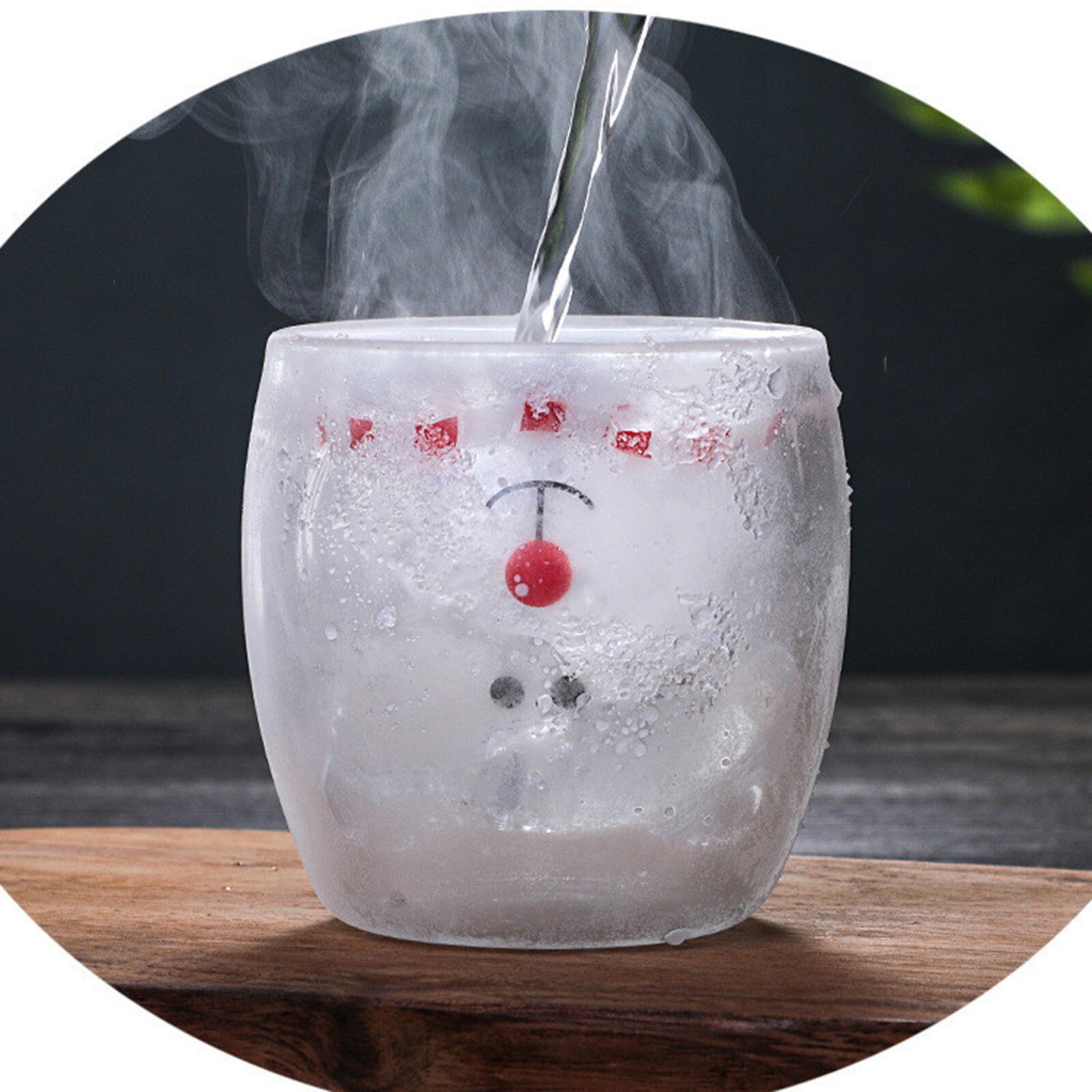 Mooie Glazen Mokken Beer Kat Hond Dier Dubbele Laag Thee Melk Koffie Cup Met Ronde Mond Voorkomen Brandwonden Cartoon kerstcadeau