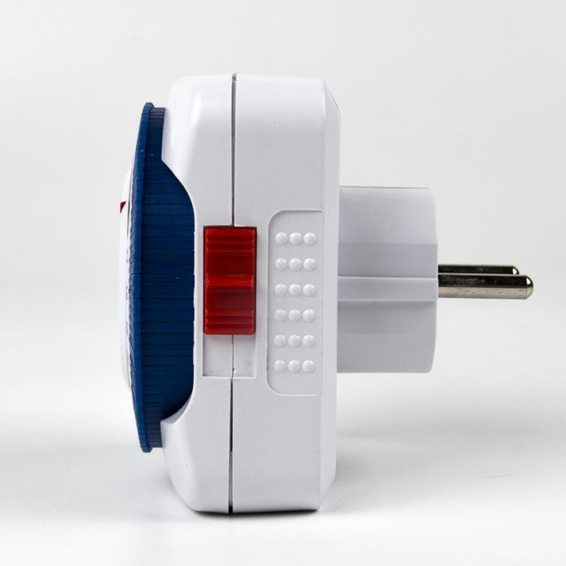 24 Hour Timer Socket Mechanical Program Timer Switch Socket 230V Wall Outlet Protector Energy Saveing(EU Plug)