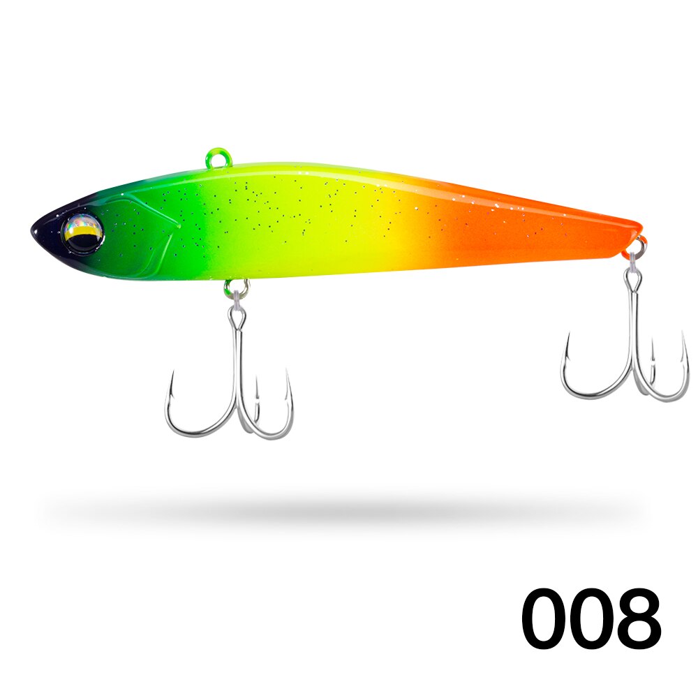 D1 nowe zimowe wędkowanie na przynęty VIB ciężkie lekkie 95mm Mini niewielkie 75mm wibracje 17g 30g Bass Pike okoń 2021 Tackle: 008 / 75mm