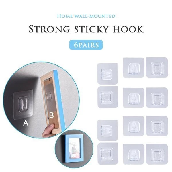 Ganchos de pared adhesivos de doble cara ganchos multiusos para cocina baño sala de estar gancho montado a la pared ganchos de almacenamiento