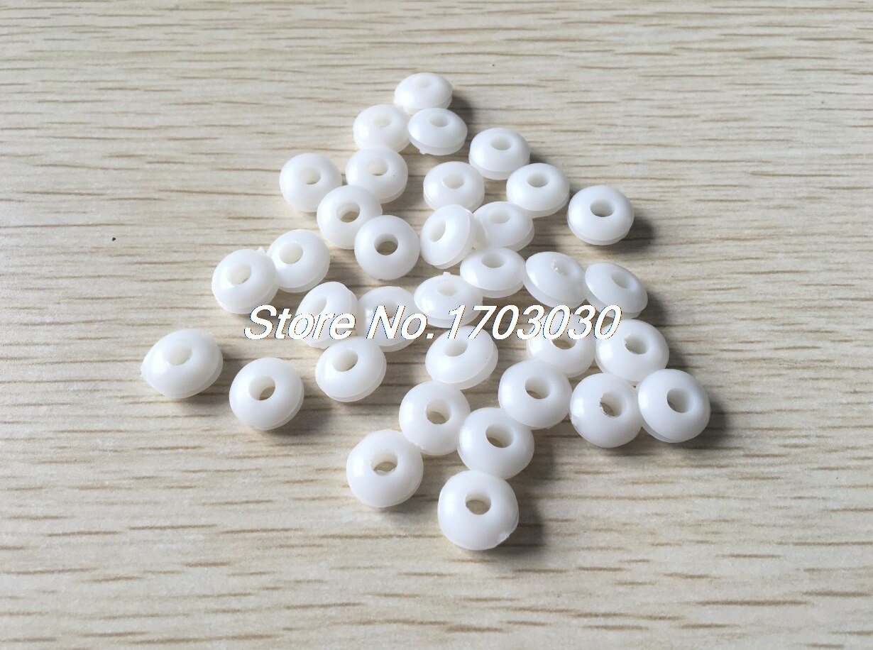 1000 PCS 6x2mm Groove White Rubber Cable Wiring Grommets Gasket Ring