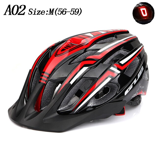 NEUE Fahrrad Helm LED Licht Wiederaufladbare Intergrally-geformt Radfahren Helm Berg Straße Fahrrad Helm Sport Sicher Hütte Für Mann: A02 Schwarz