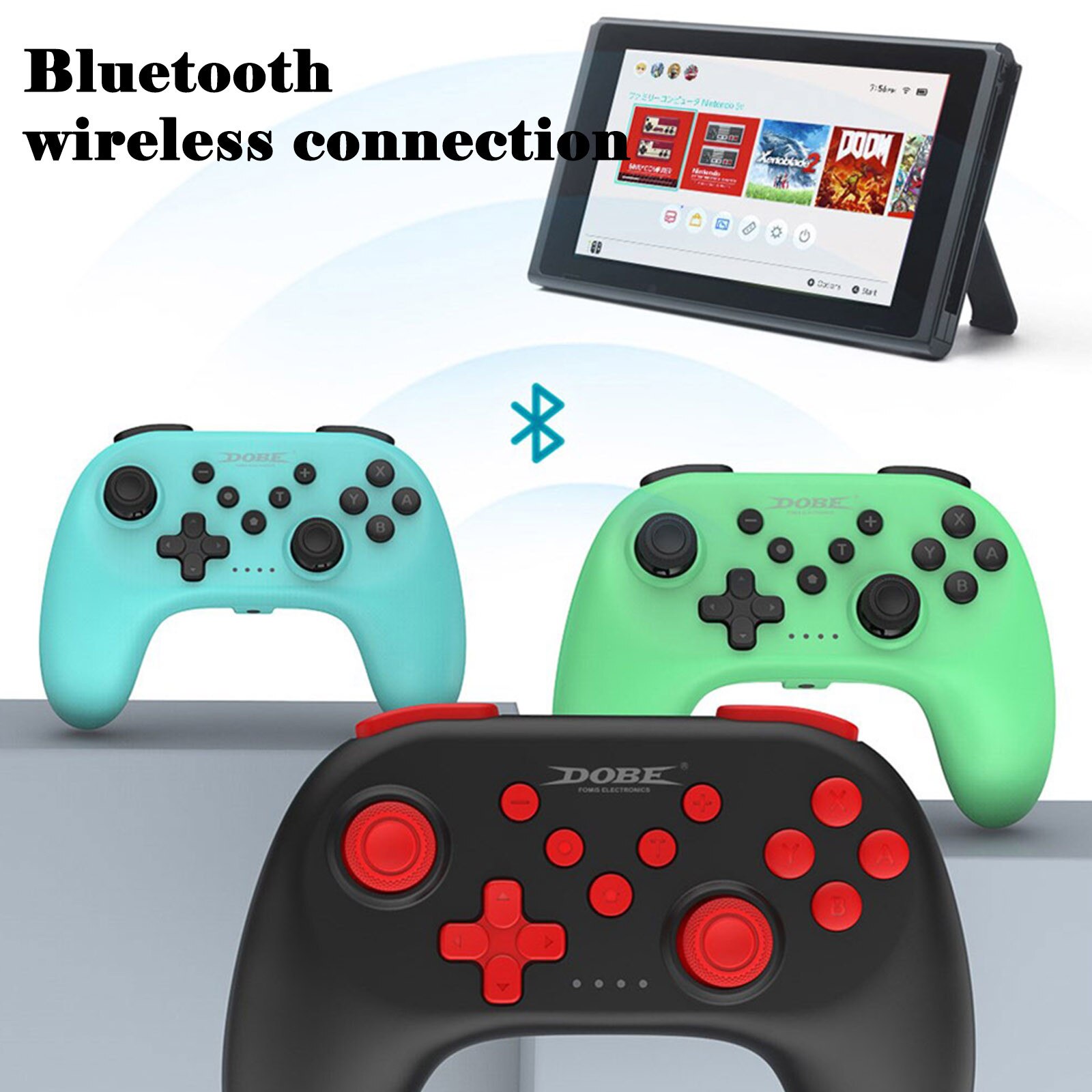 Wireless Bluetooth Gamepad For Switch Game Joystick Controller With 6-Axis Gyro Gamepad Handle For Ninteno Switch Console PC